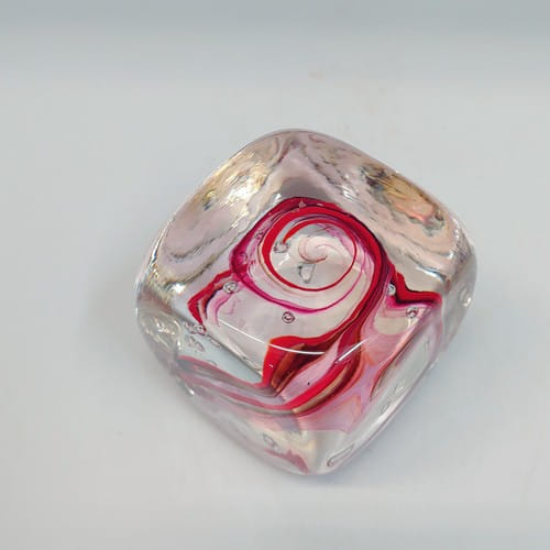 DB-622  Paperweight - square red $52 at Hunter Wolff Gallery